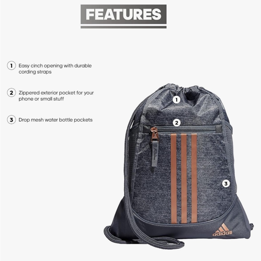 Adidas Draw String Bag - Picture 3 of 3